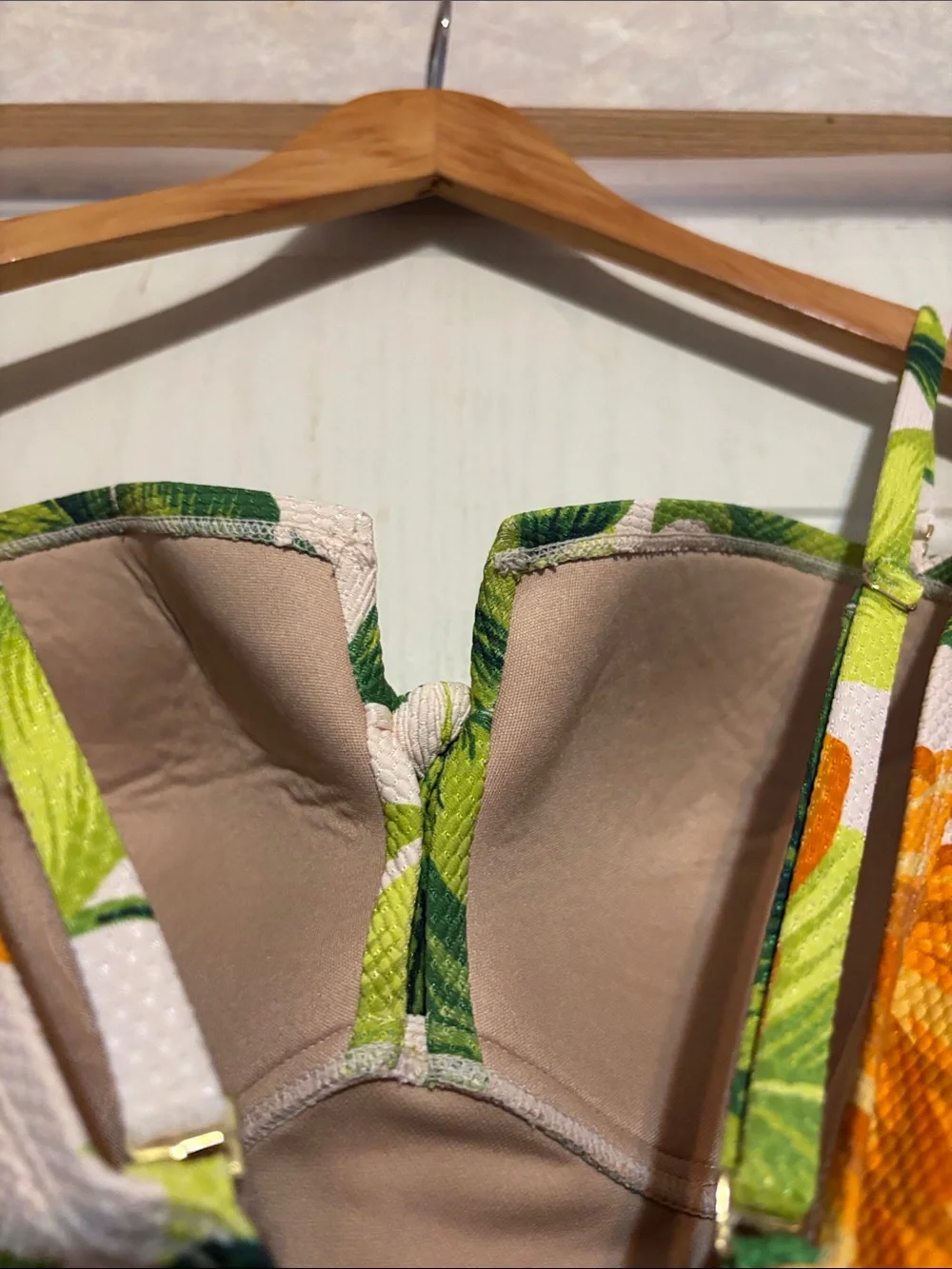 Kona‎ Sol Yellow & Green Tropical One-Piece Swimsuit